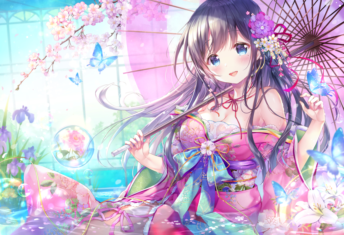 This is a pixiv picture whose title is 絵光寺るり【花筏】.