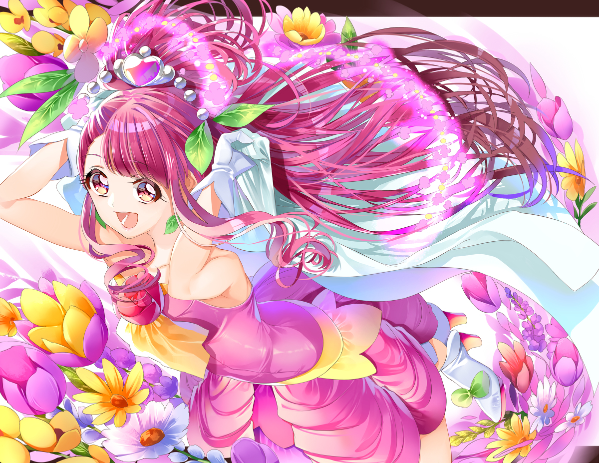 This is a pixiv picture whose title is キュアグレース変身中.