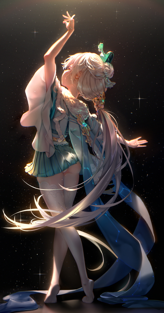 This is a pixiv picture whose title is theresa 观星.