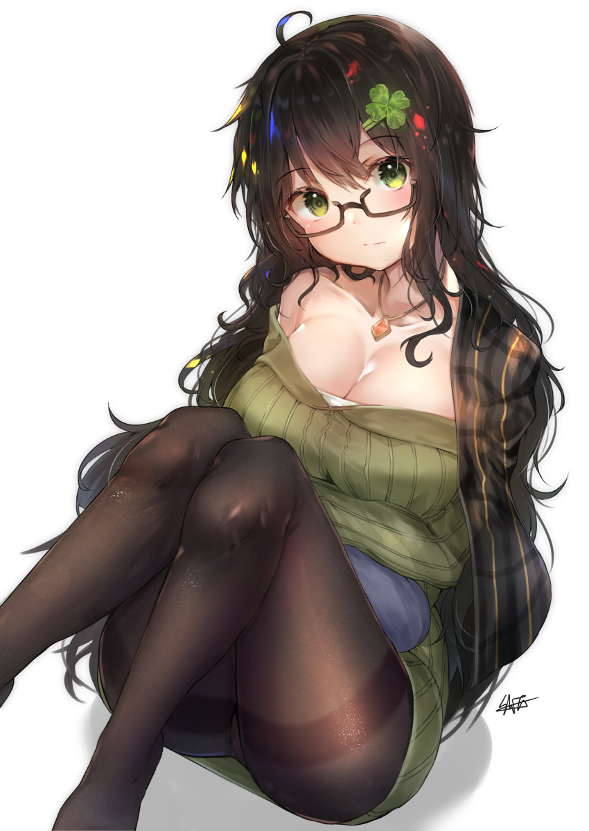 This is a pixiv picture whose title is 🍀.