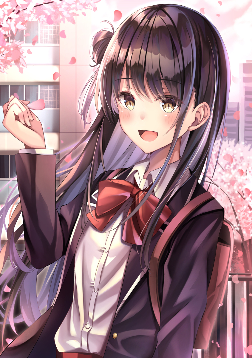 This is a pixiv picture whose title is 桜の日.