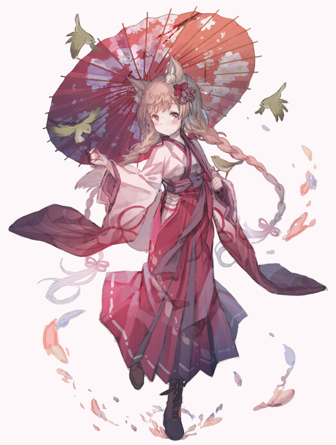 This is a pixiv picture whose title is はるきつね.