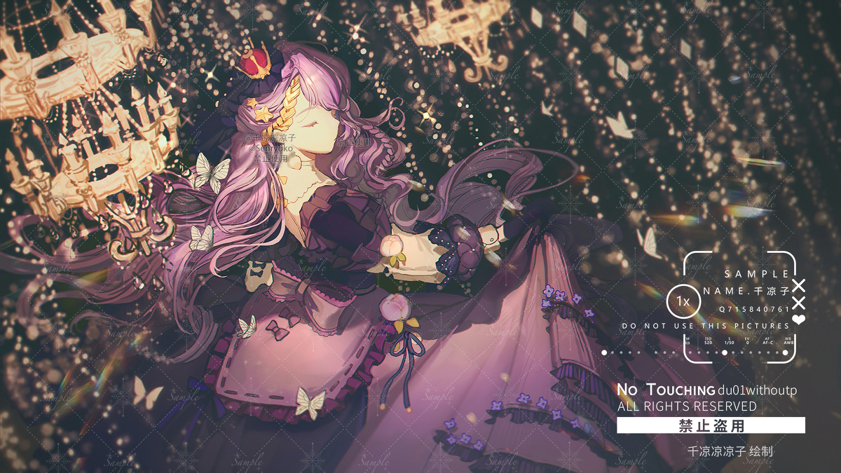 This is a pixiv picture whose title is 紫色美少女.