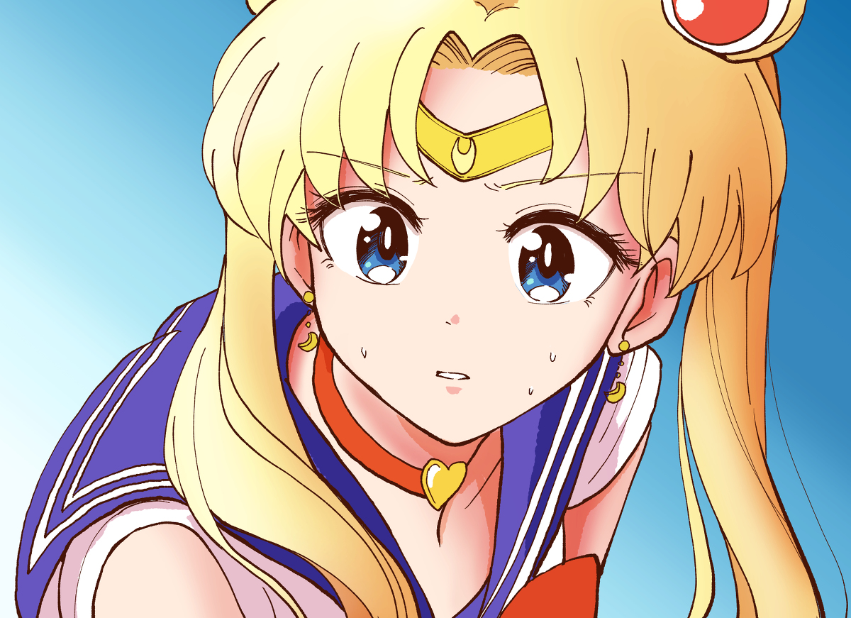 This is a pixiv picture whose title is セーラームーンを自分の絵柄で.