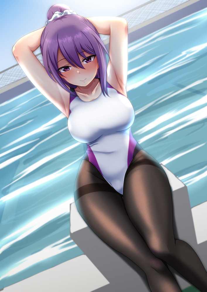 This is a pixiv picture whose title is タマ競泳.