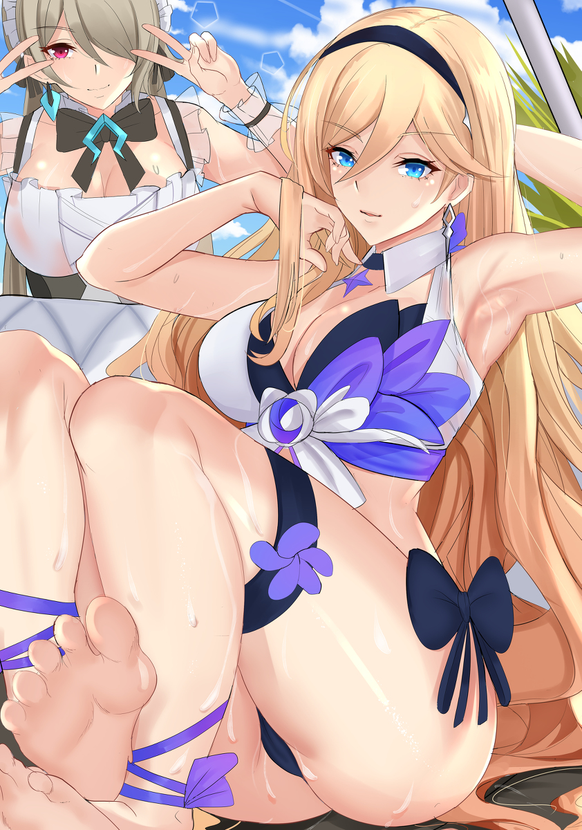 This is a pixiv picture whose title is Rita&Bianca Summer.