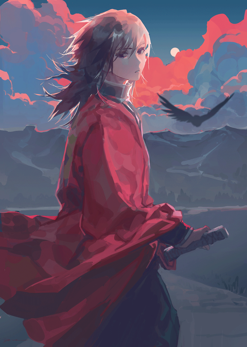 This is a pixiv picture whose title is Sunset.