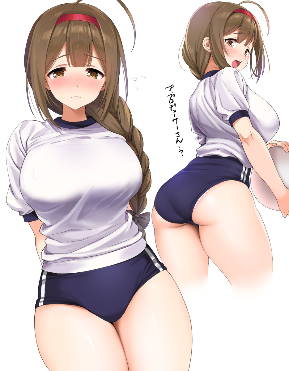 This is a pixiv picture whose title is 紺ブルマの千雪さん.