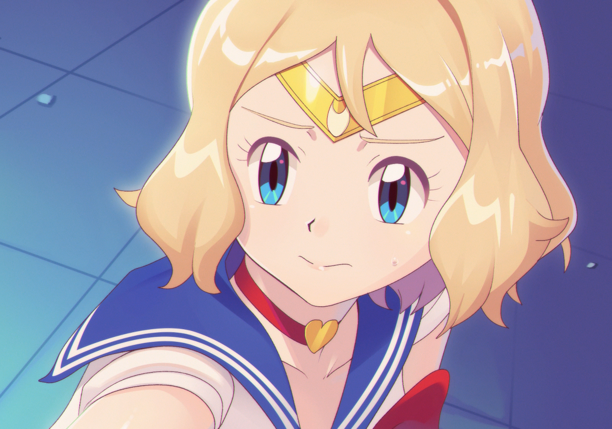 This is a pixiv picture whose title is Sailor Moon Redrawn as Serena.