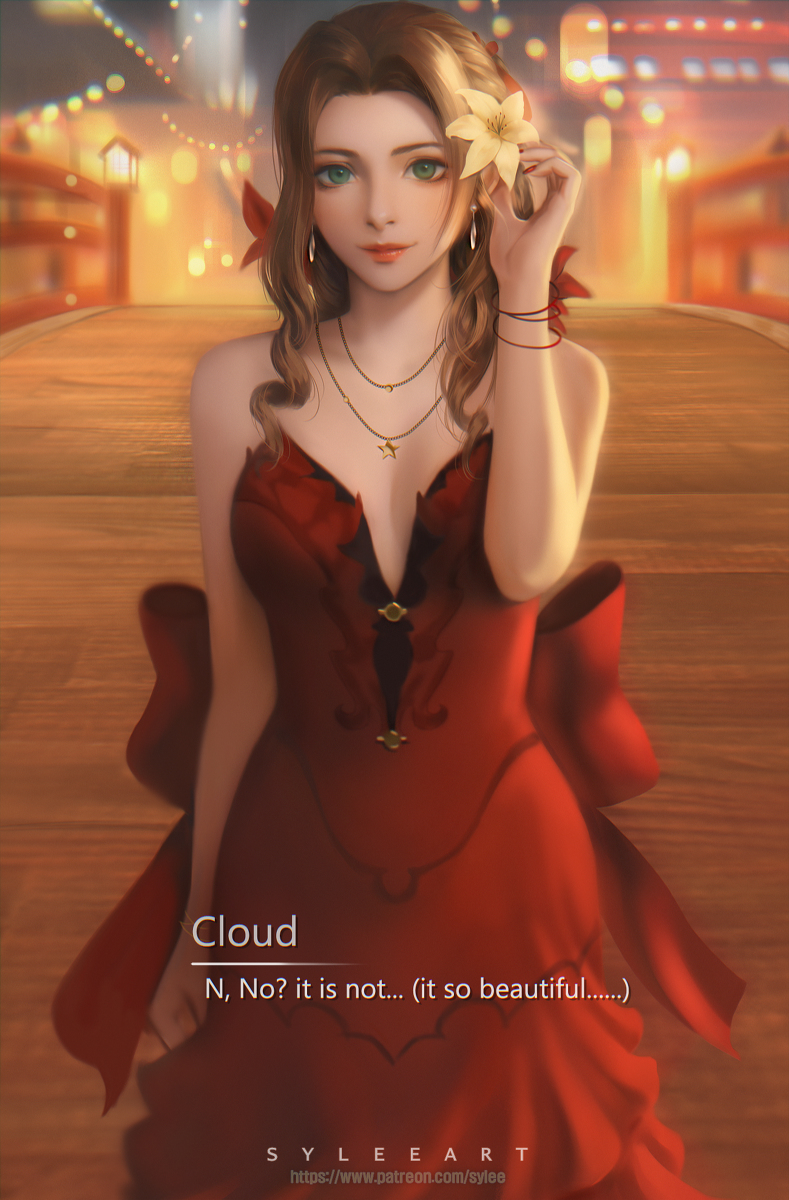 This is a pixiv picture whose title is FINAL FANTASY 7 Aerith.