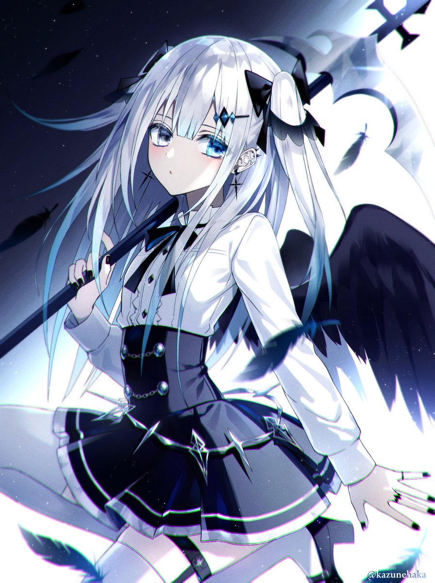 This is a pixiv picture whose title is ♦︎♢死神×堕天使♢♦︎.