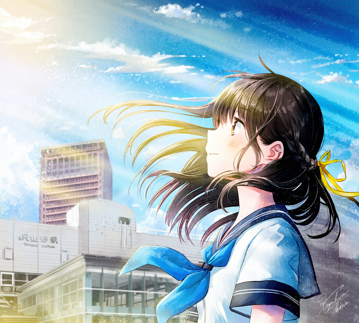 This is a pixiv picture whose title is 『キミへ』.