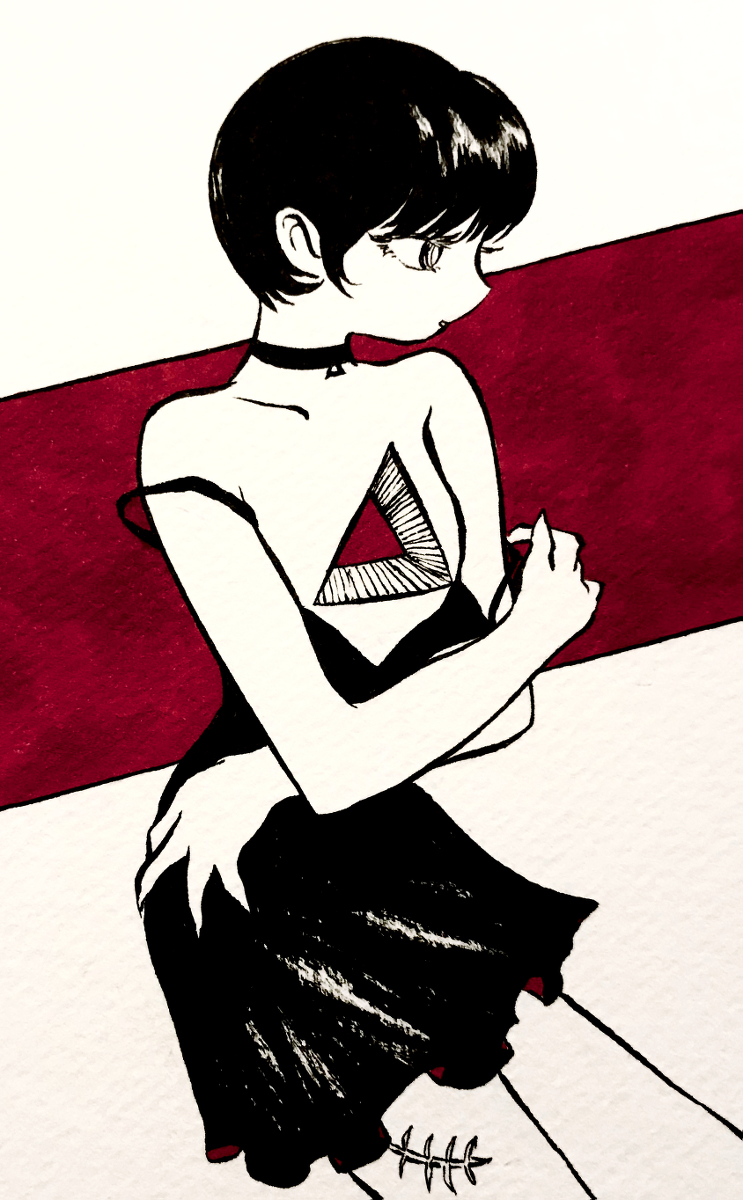 This is a pixiv picture whose title is ▲.