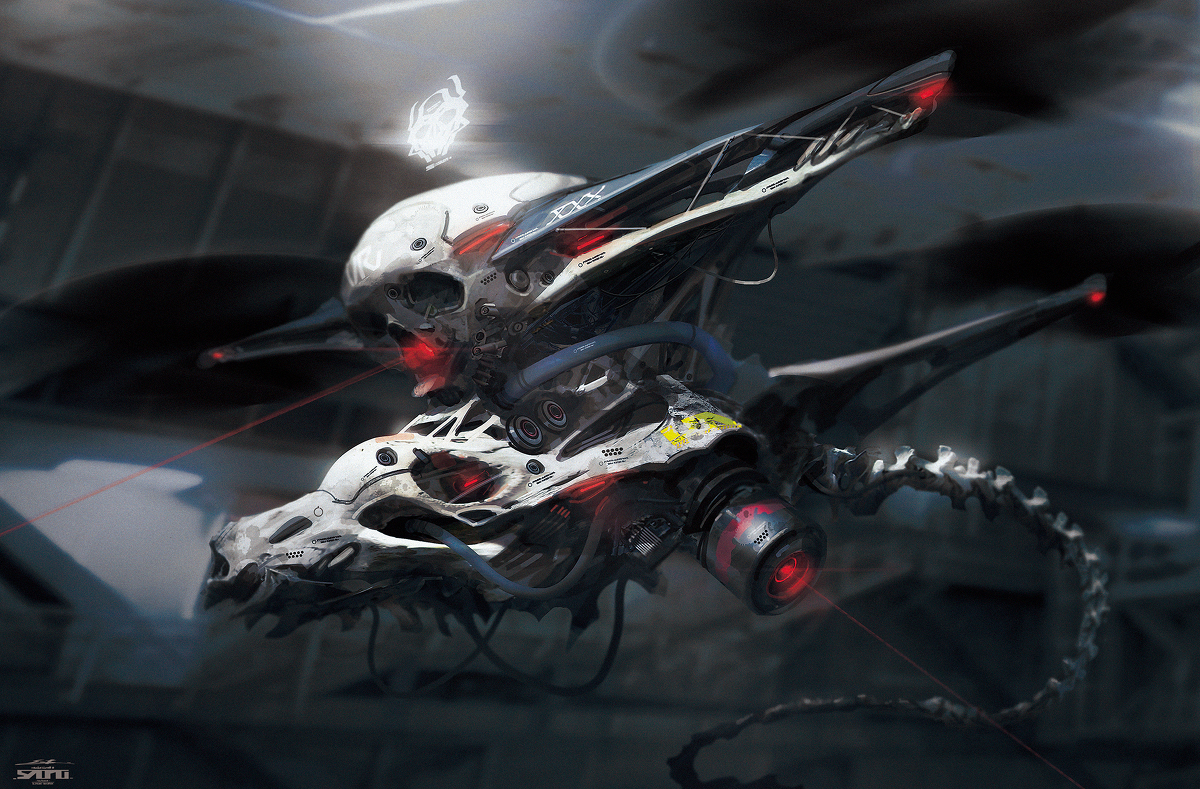 This is a pixiv picture whose title is bone drone.