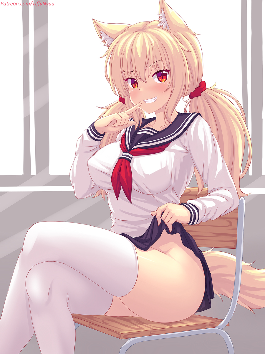 This is a pixiv picture whose title is Teasing you in Class!! ~~.