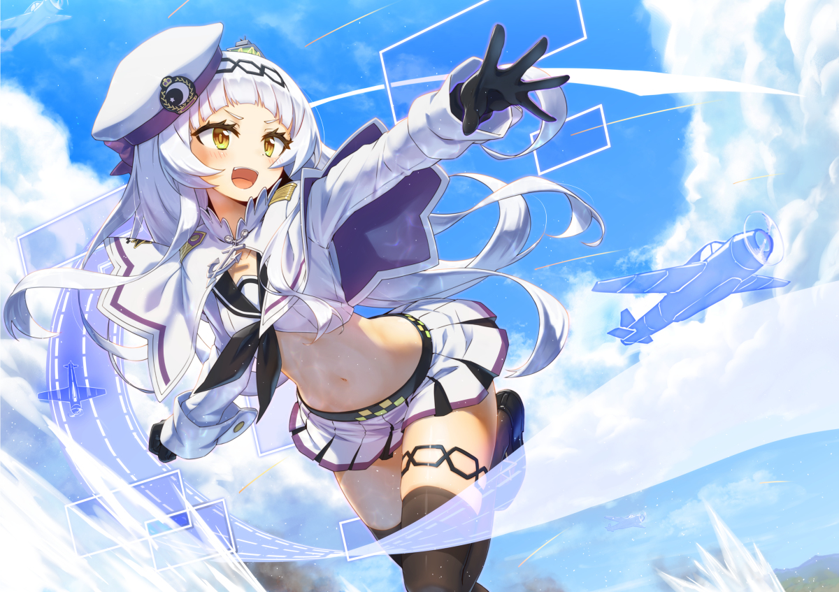 This is a pixiv picture whose title is 紫咲シオン【アズレンコラボ】.