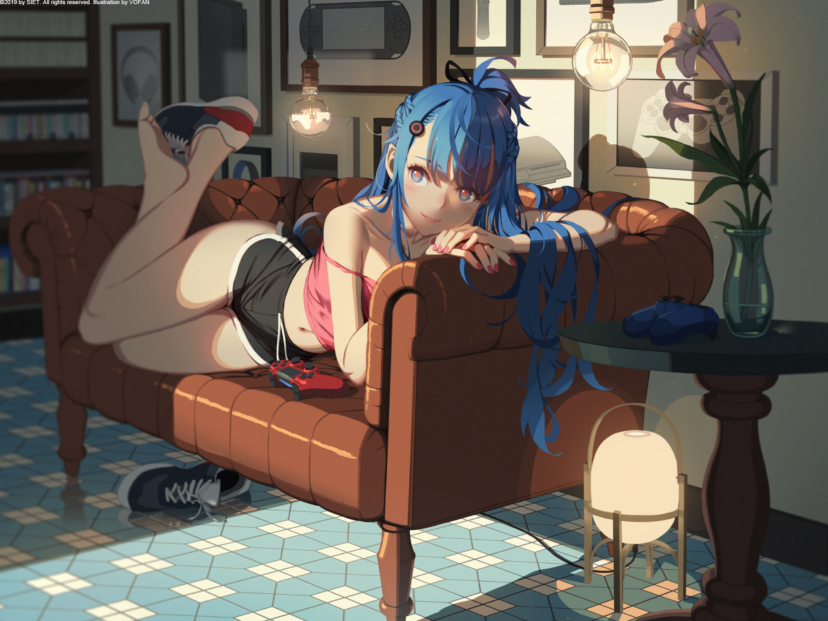 This is a pixiv picture whose title is Stay at home.