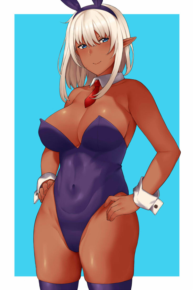 This is a pixiv picture whose title is ダークエルフ.