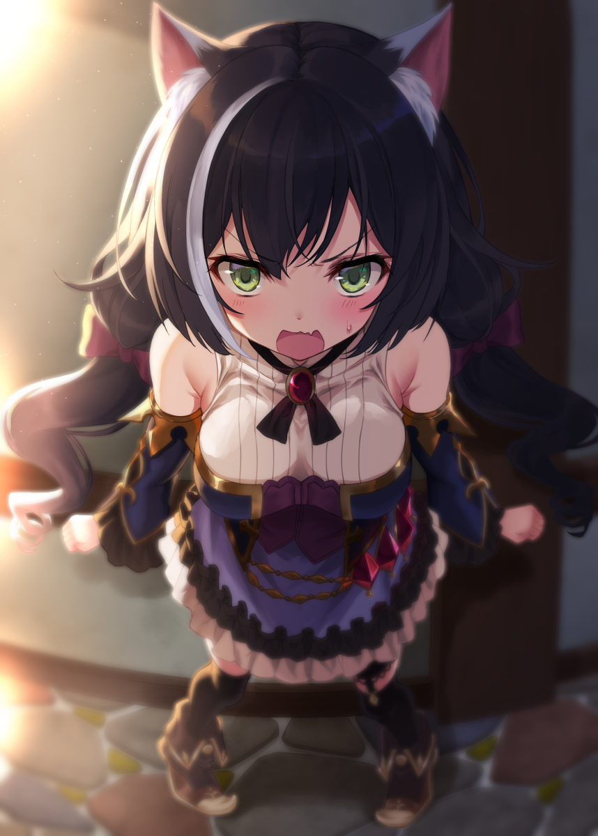 This is a pixiv picture whose title is 「何よっ！」.