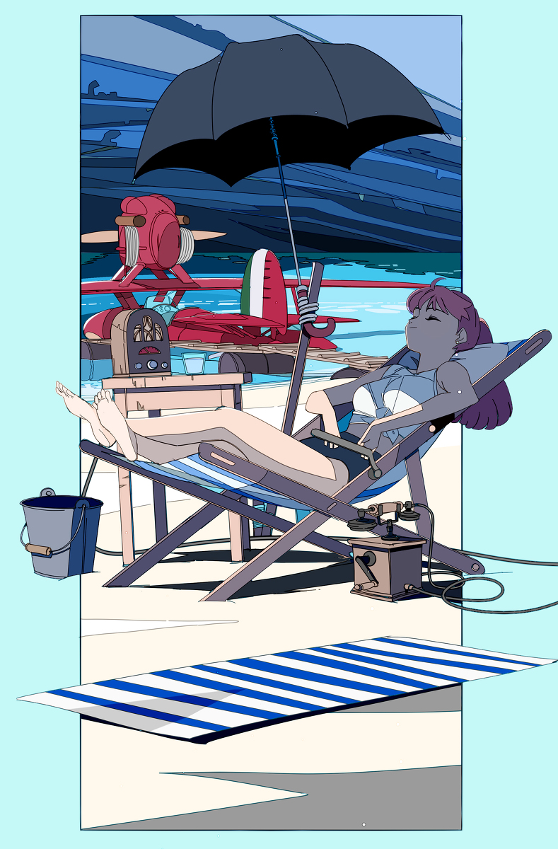 This is a pixiv picture whose title is 隠れ家.