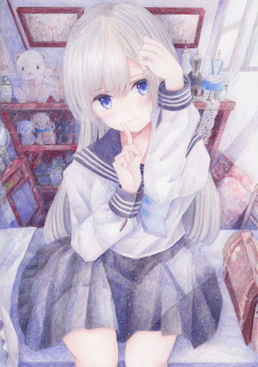 This is a pixiv picture whose title is おでこの傷跡.