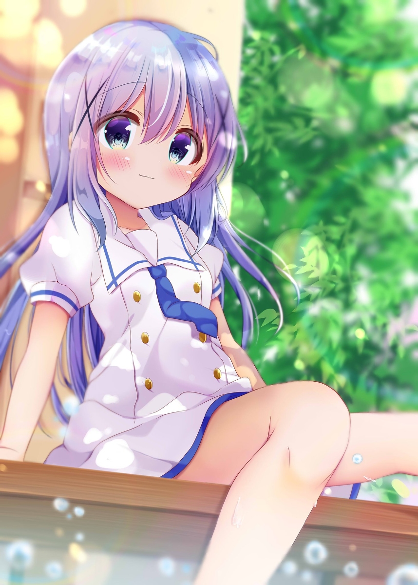 This is a pixiv picture whose title is 夏のチノちゃん.