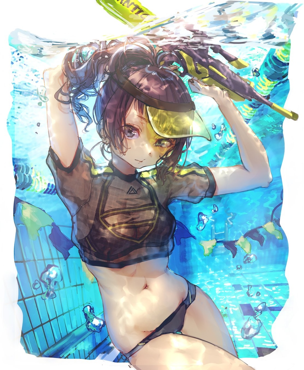 This is a pixiv picture whose title is underwater.