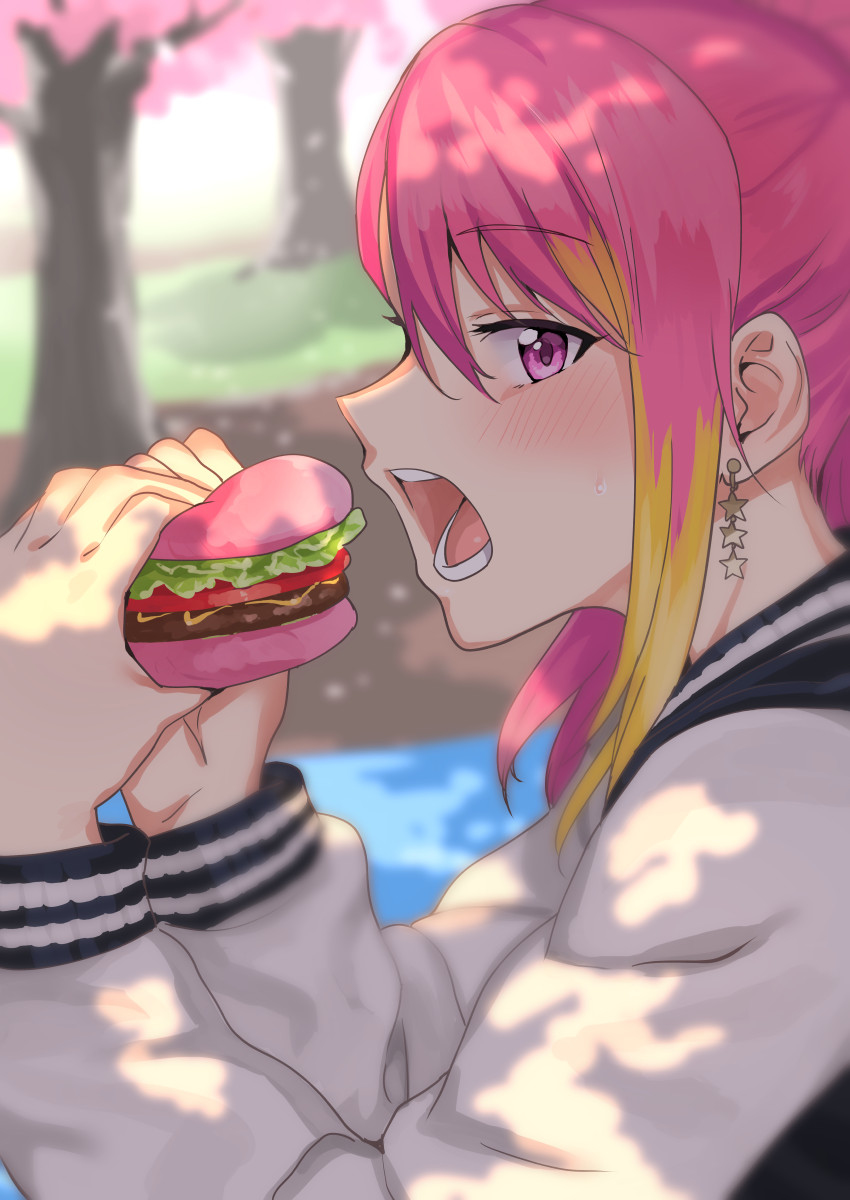 This is a pixiv picture whose title is SAKURAバーガー舞浜歩.