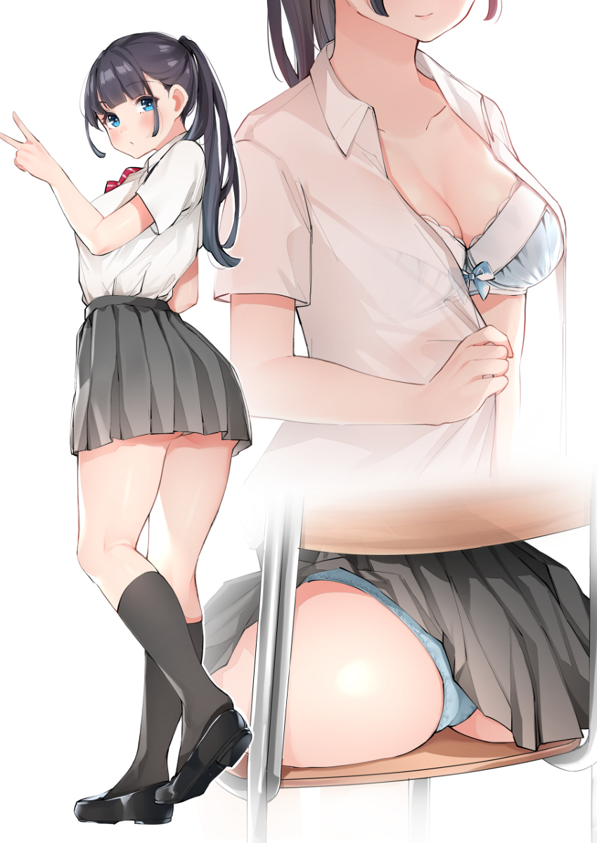 This is a pixiv picture whose title is 制服女の子.