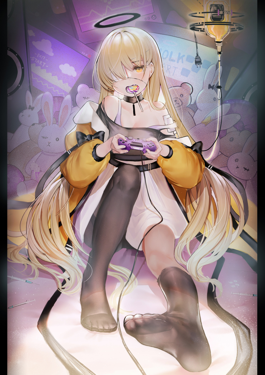 This is a pixiv picture whose title is 病弱引きこもり天使さん〜.