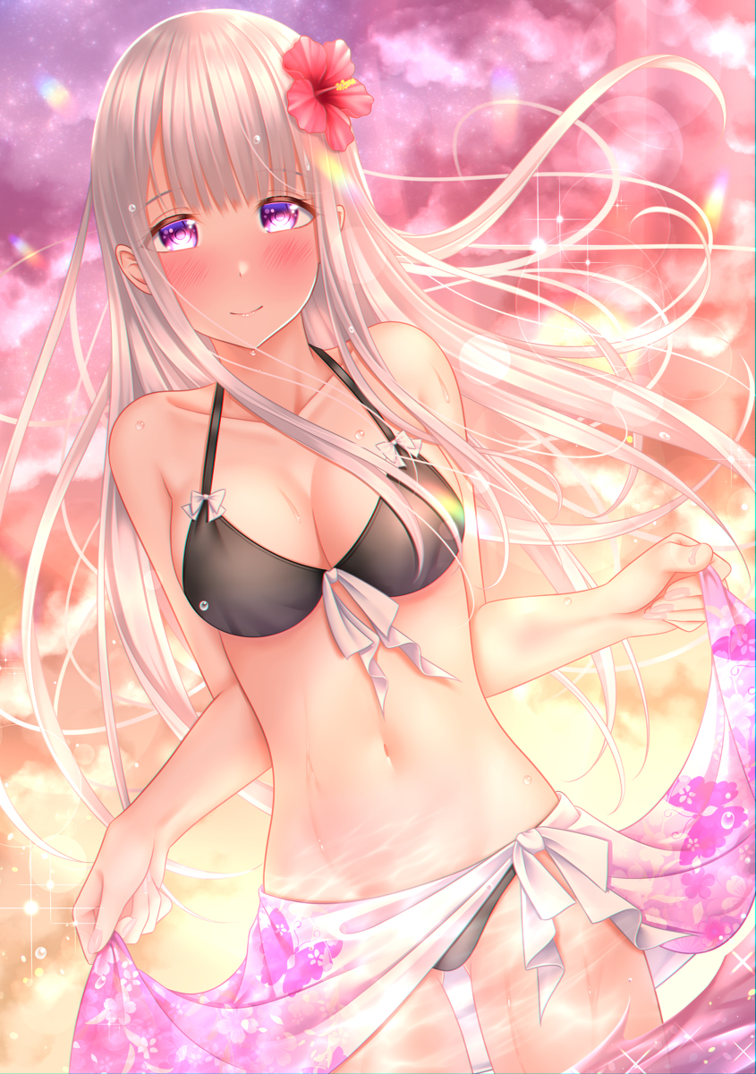 This is a pixiv picture whose title is 「似合い…ますか？」.