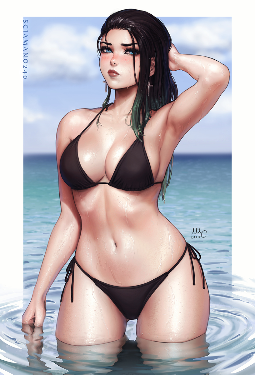 This is a pixiv picture whose title is April Summer - OC.