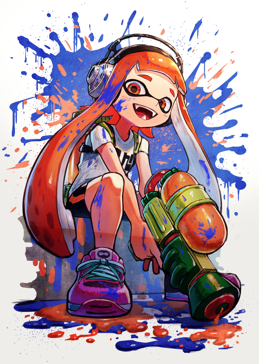 This is a pixiv picture whose title is スプラトゥーン5周年.