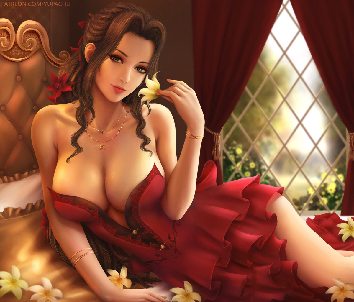 This is a pixiv picture whose title is Aerith.
