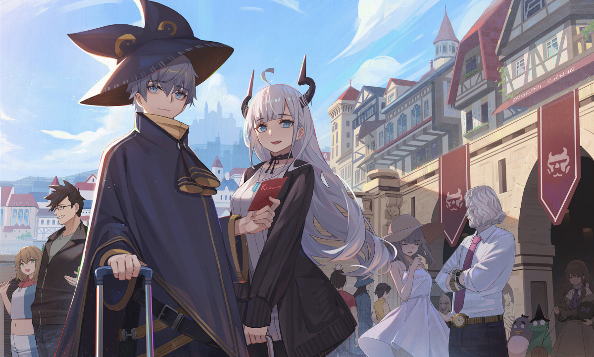 This is a pixiv picture whose title is KK魔法学院.