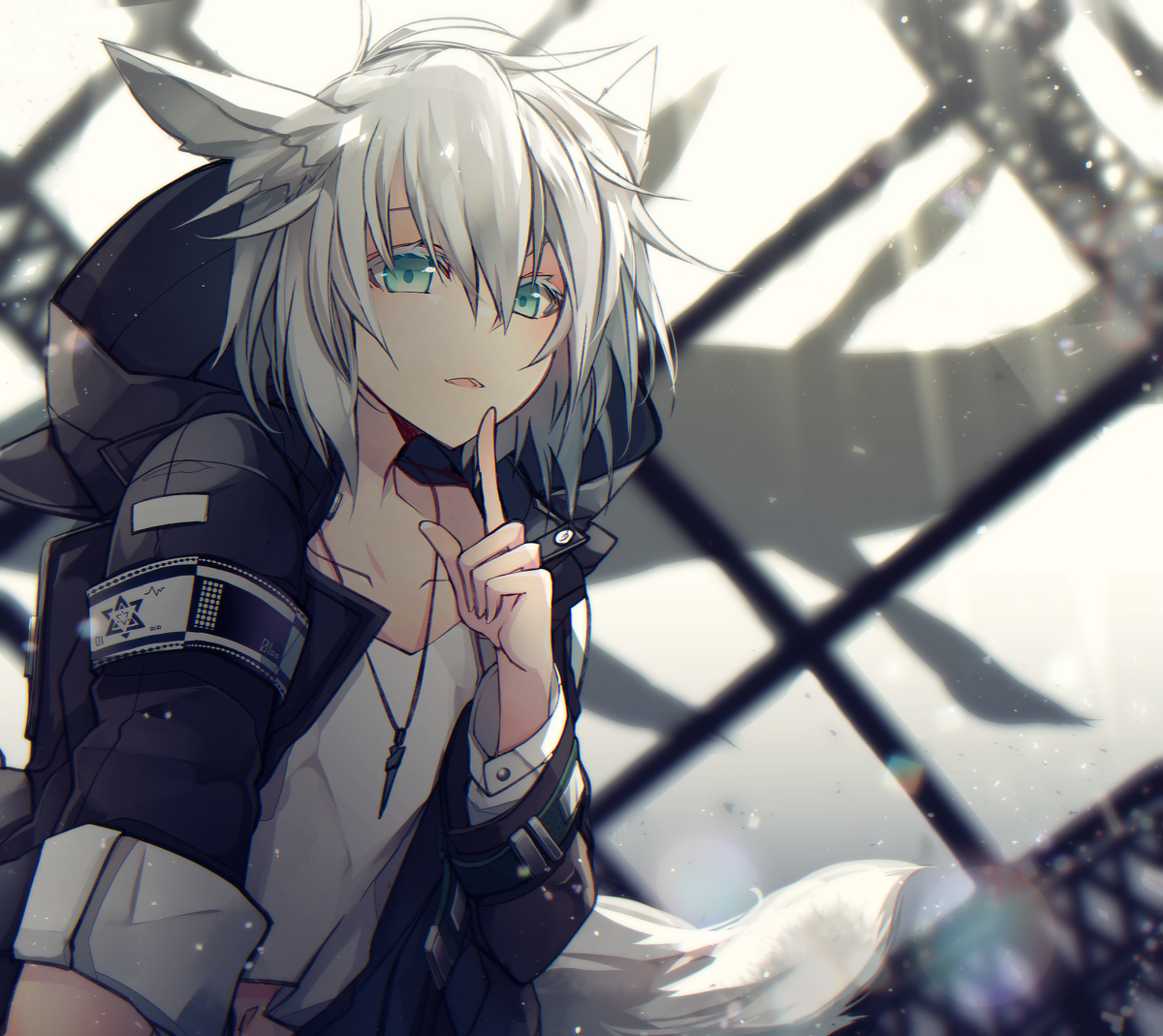 This is a pixiv picture whose title is 静かに.