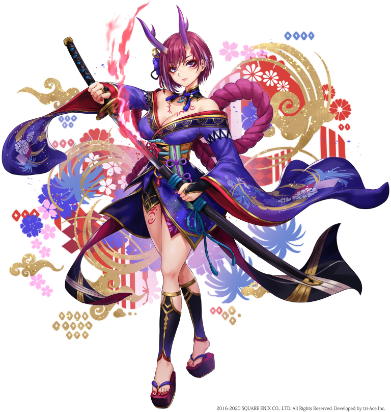 This is a pixiv picture whose title is 『斬鬼のネル』.
