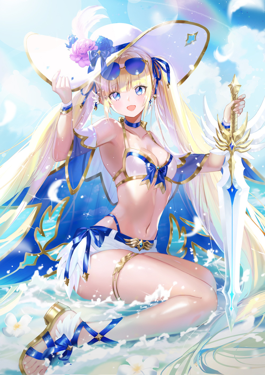 This is a pixiv picture whose title is 『ファンタジー水着の描き方』.