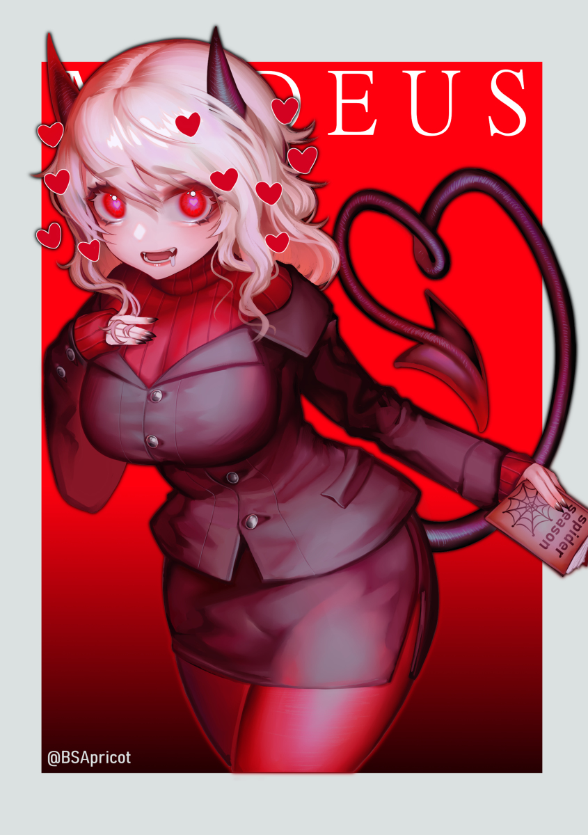 This is a pixiv picture whose title is Modeus Helltaker.