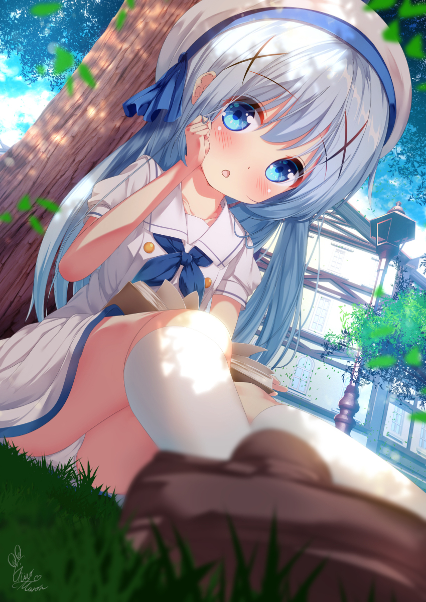 This is a pixiv picture whose title is うさぎ目線チノちゃん.