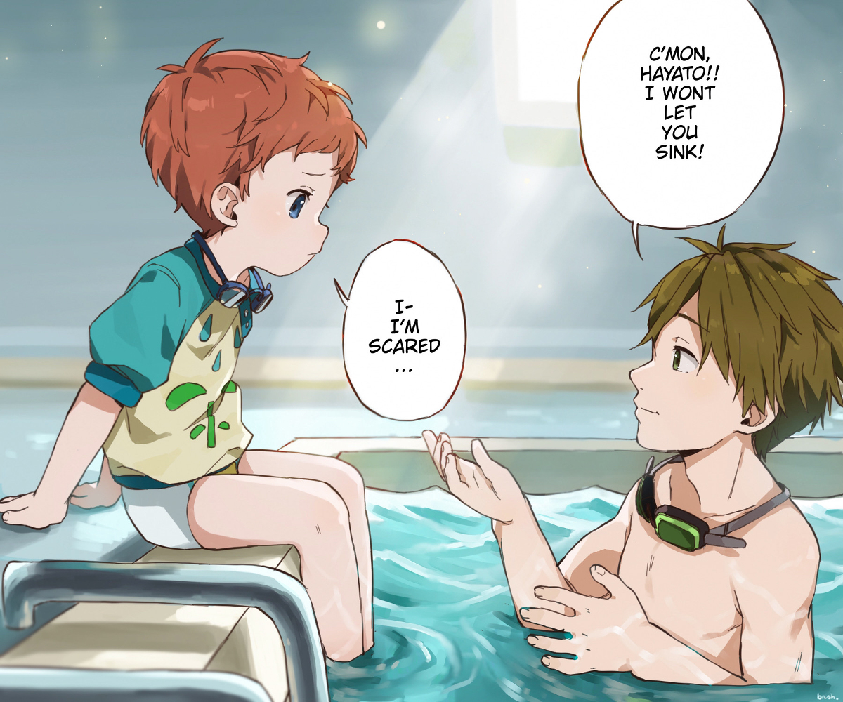 This is a pixiv picture whose title is Makoto and Hayato!.
