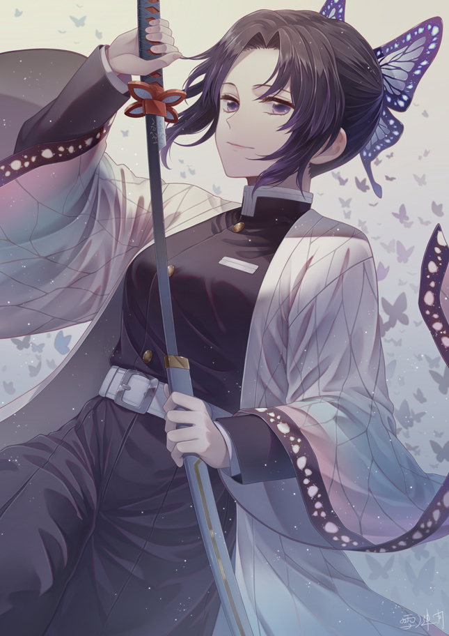 This is a pixiv picture whose title is 胡蝶しのぶ.
