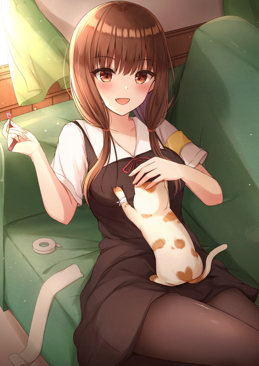 This is a pixiv picture whose title is ミコちゃんとネコちゃん.