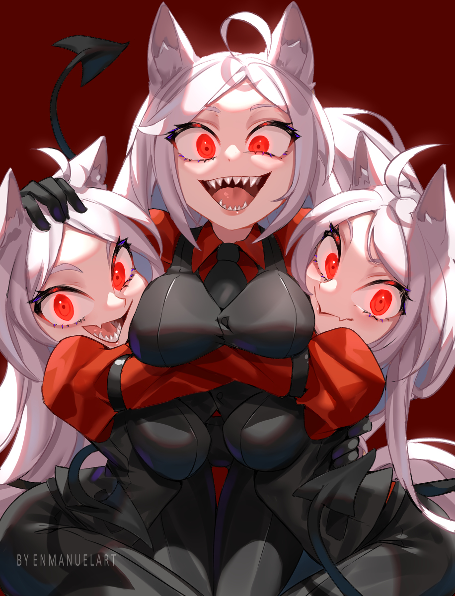 This is a pixiv picture whose title is Cerberus the Triple Demon.