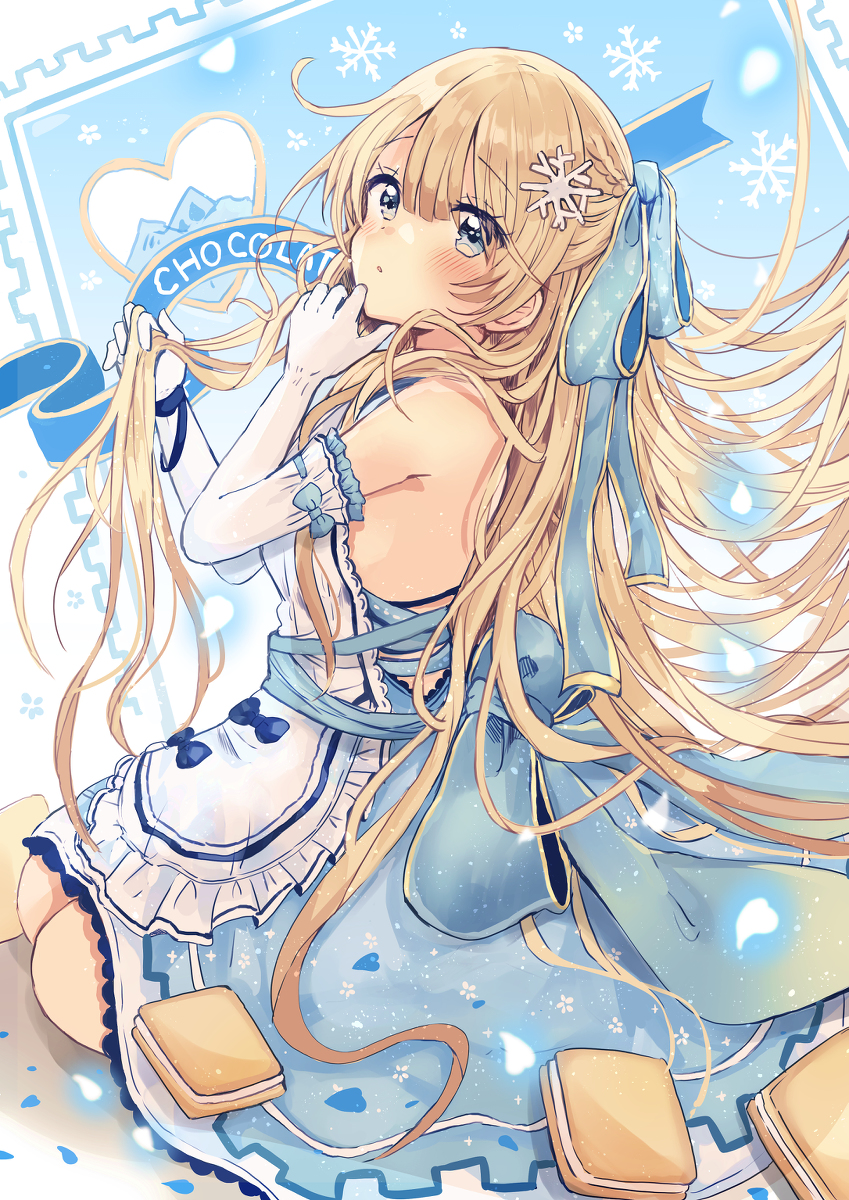 This is a pixiv picture whose title is 白い恋人の擬人化.