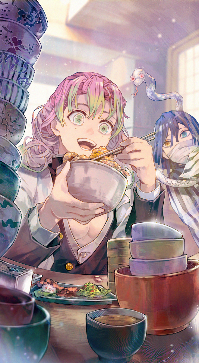 This is a pixiv picture whose title is 恋柱・甘露寺蜜璃.