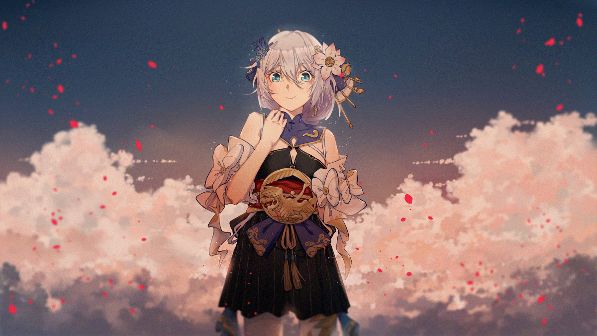 This is a pixiv picture whose title is 兰夜行歌.