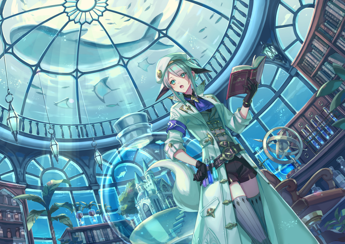 This is a pixiv picture whose title is 海底研究所.