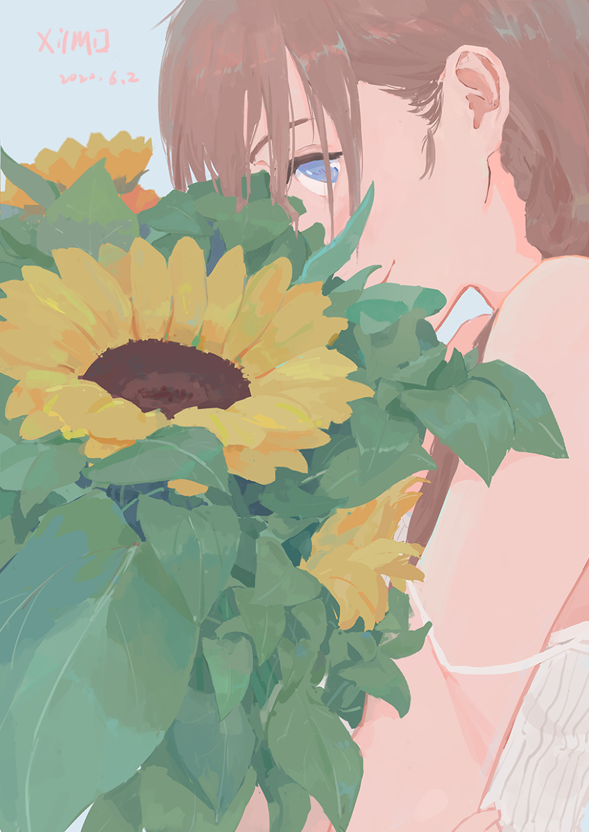 This is a pixiv picture whose title is 葵.