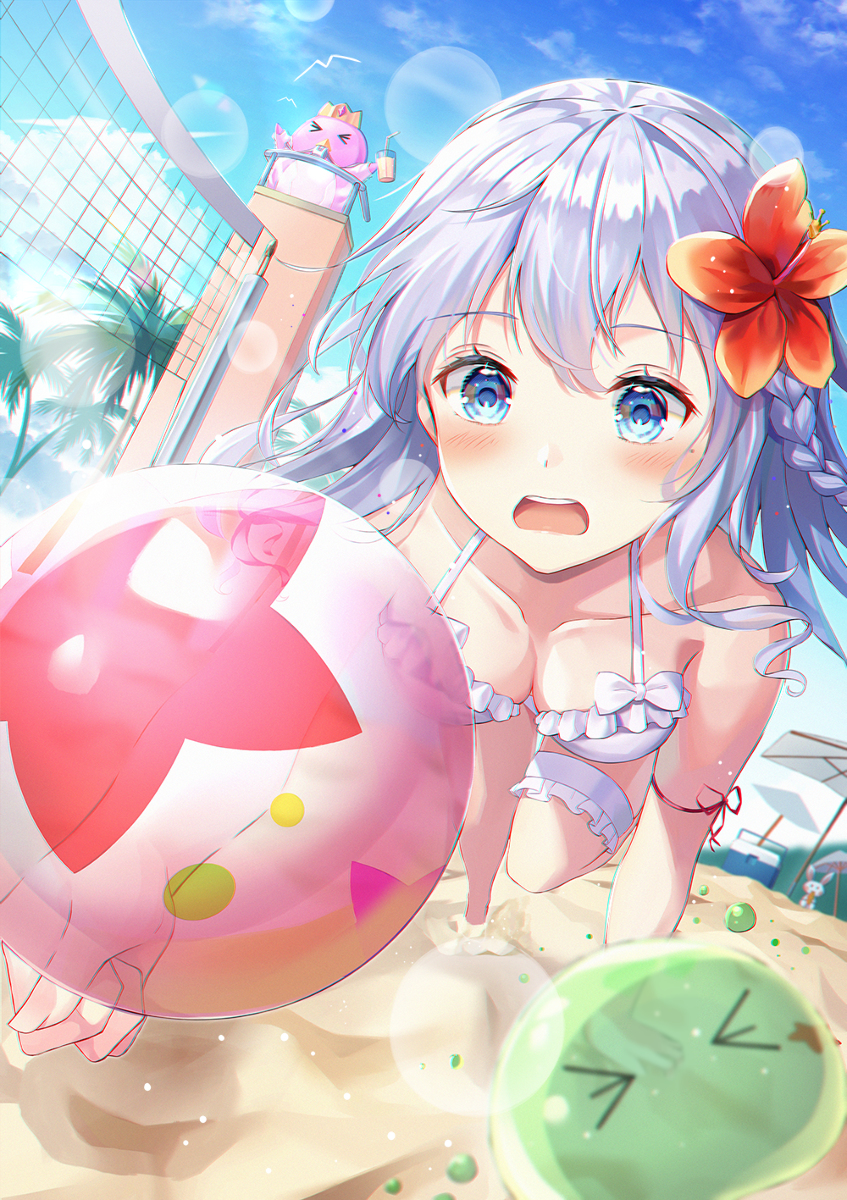 This is a pixiv picture whose title is ビーチバレー.